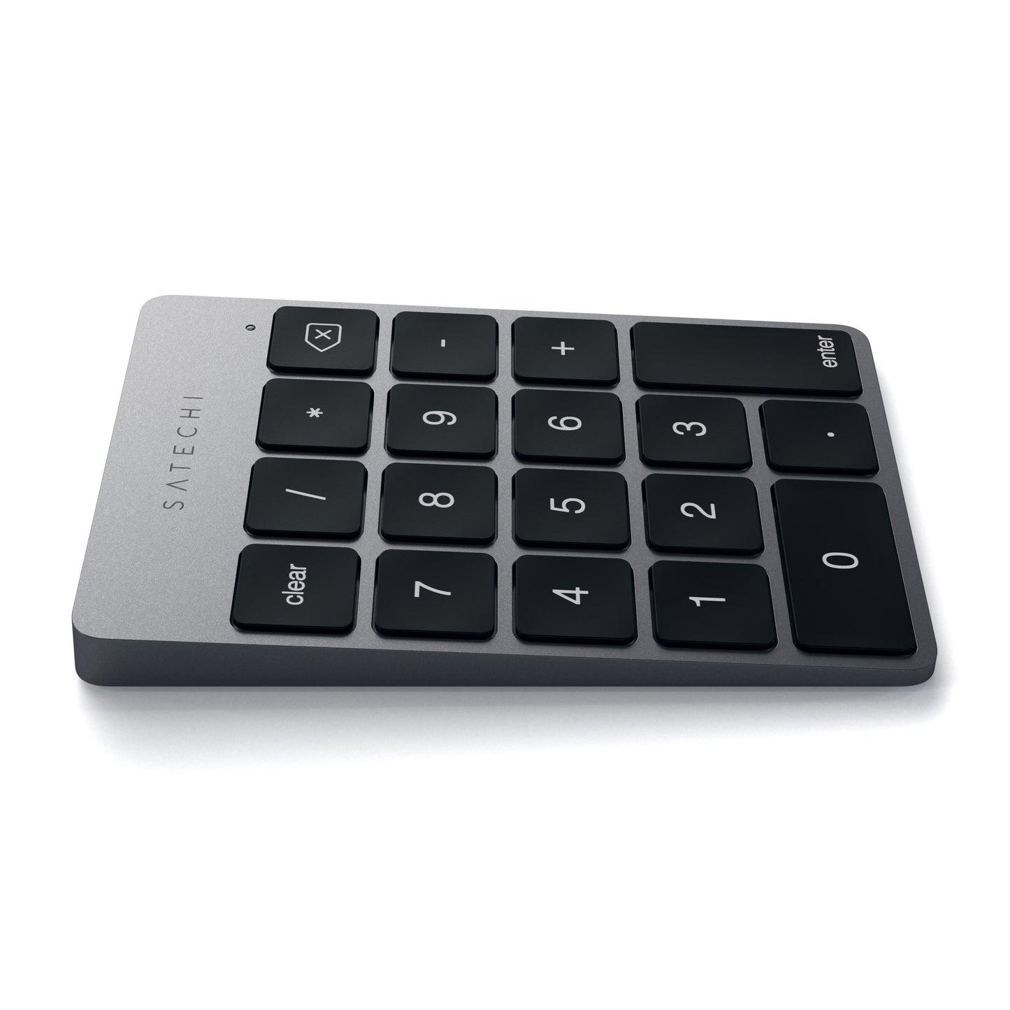 Satechi Clavier Numérique sans Fil Slim en Aluminium Bluetooth avec 18 Touches, Compatible avec MacBook Pro, MacBook Air, Mac Mini, iMac, iMac Pro, iPad, iPhone et Plus, Gris Sidéral - Disposition US