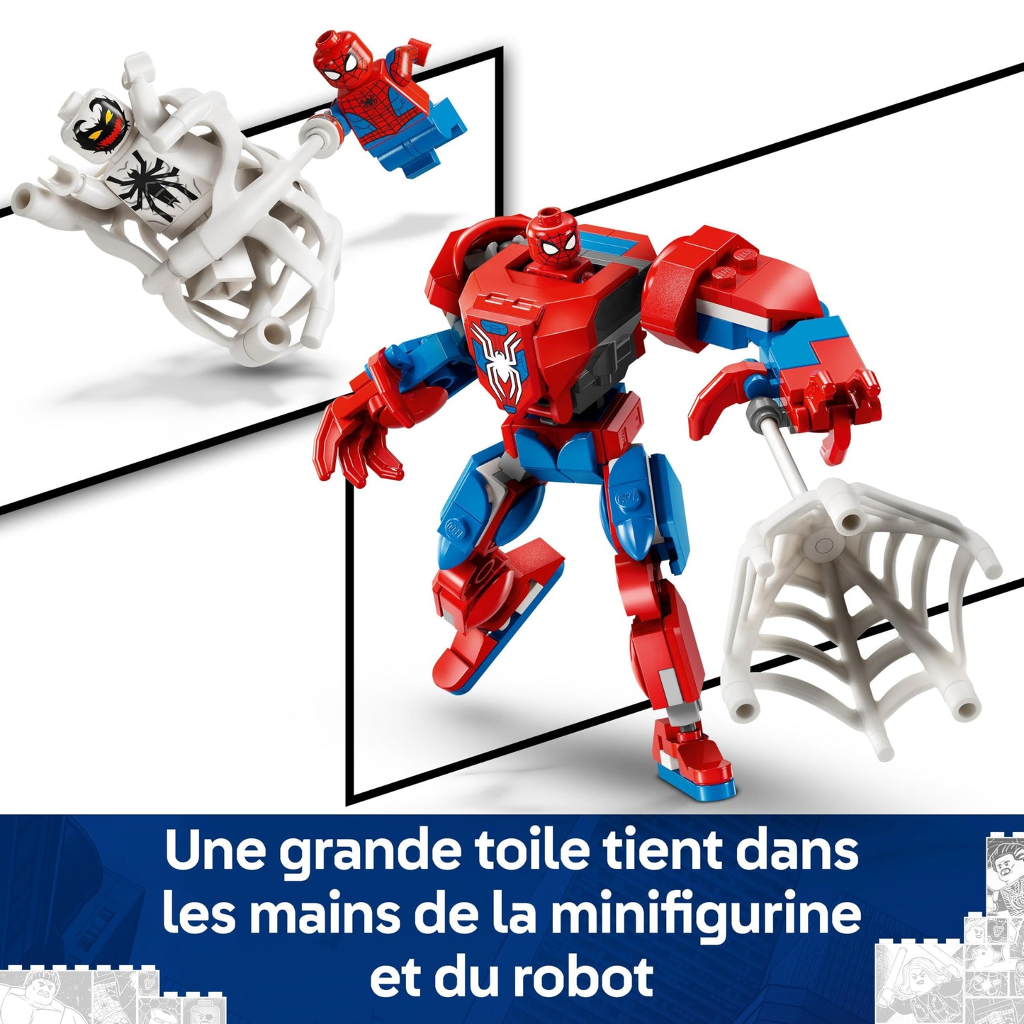 LEGO Marvel Le Robot de Spider-Man Contre Anti-Venom - Jouet de Construction avec minifigurines de Super héros - Stimule Le Jeu de rôle - Idée de Cadeau d'anniversaire pour garçon dès 6 Ans 76308