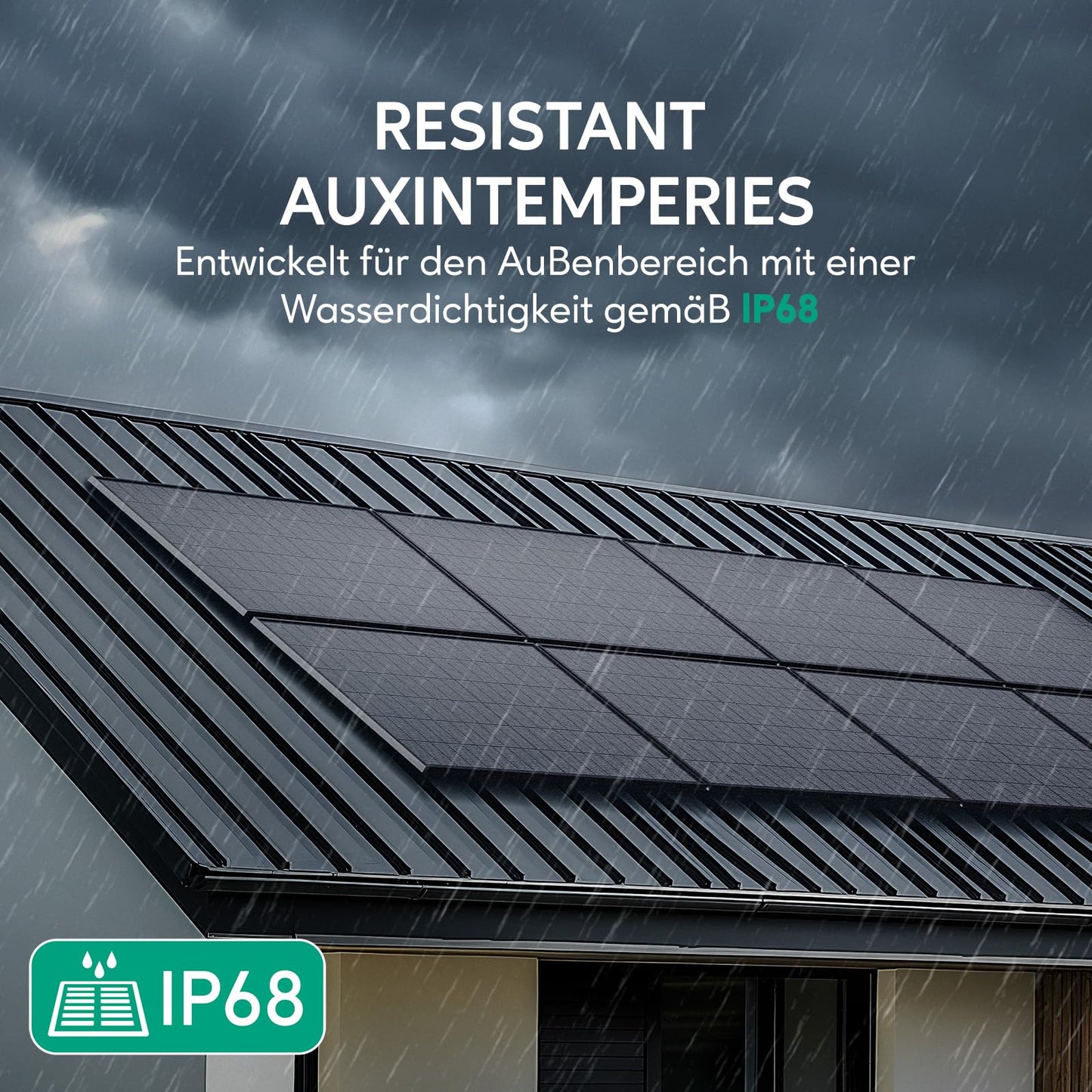 Zendure Panneau solaire Bi-facial/Bi-verre 1118W, avec APsystems EZ1 Micro onduleur, Convient pour Zendure SolarFlow Hyper Hub, IP68, Applicable pour Les toits, balcons, etc