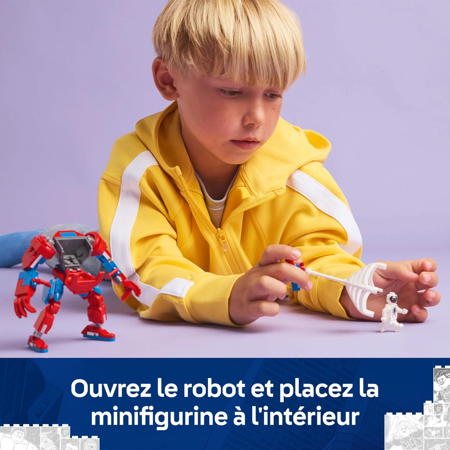 LEGO Marvel Le Robot de Spider-Man Contre Anti-Venom - Jouet de Construction avec minifigurines de Super héros - Stimule Le Jeu de rôle - Idée de Cadeau d'anniversaire pour garçon dès 6 Ans 76308