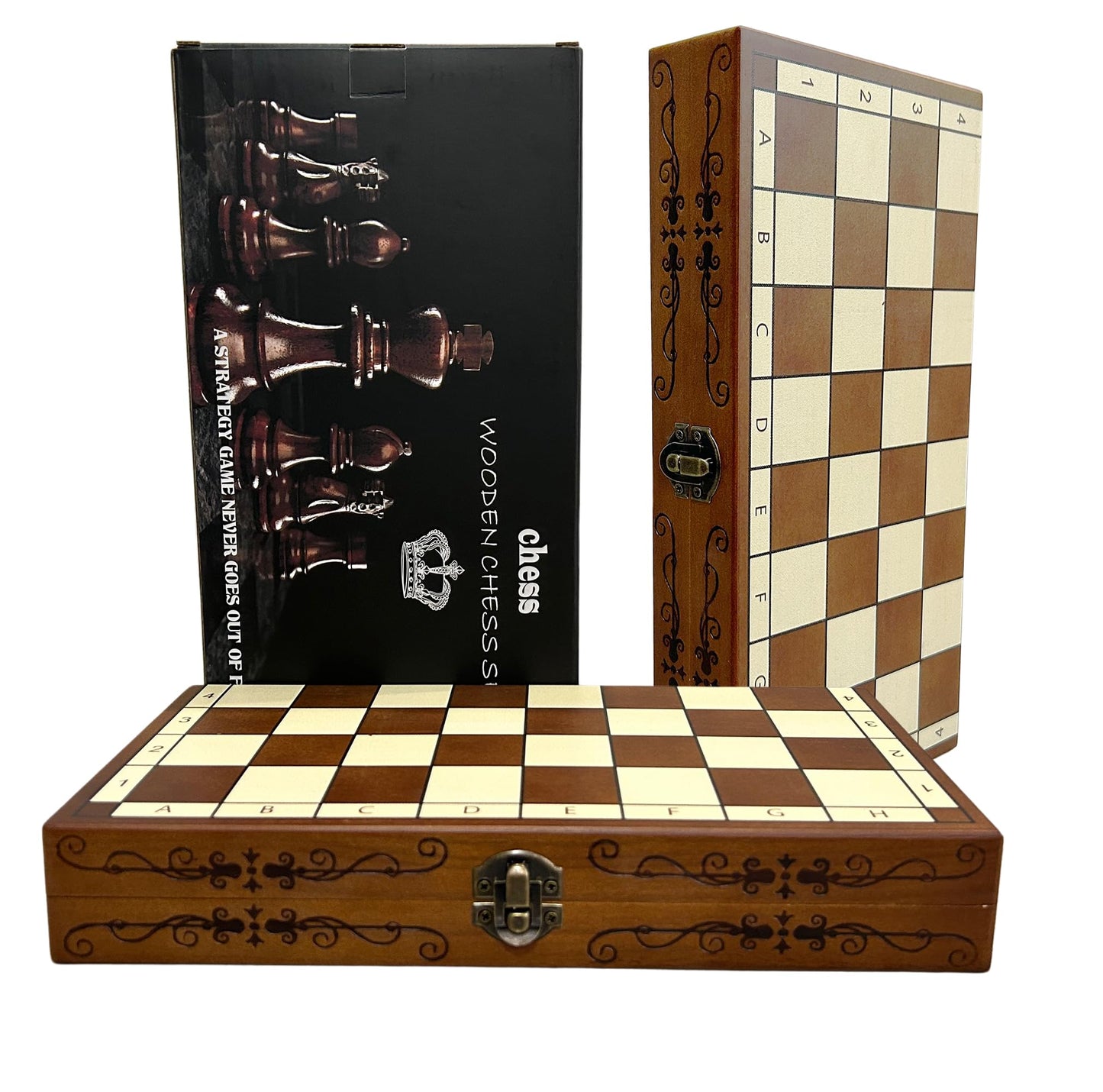 Syrace Jeu d'échecs en Bois Pliable Fait Main (Version Classique) a 2 joueurs