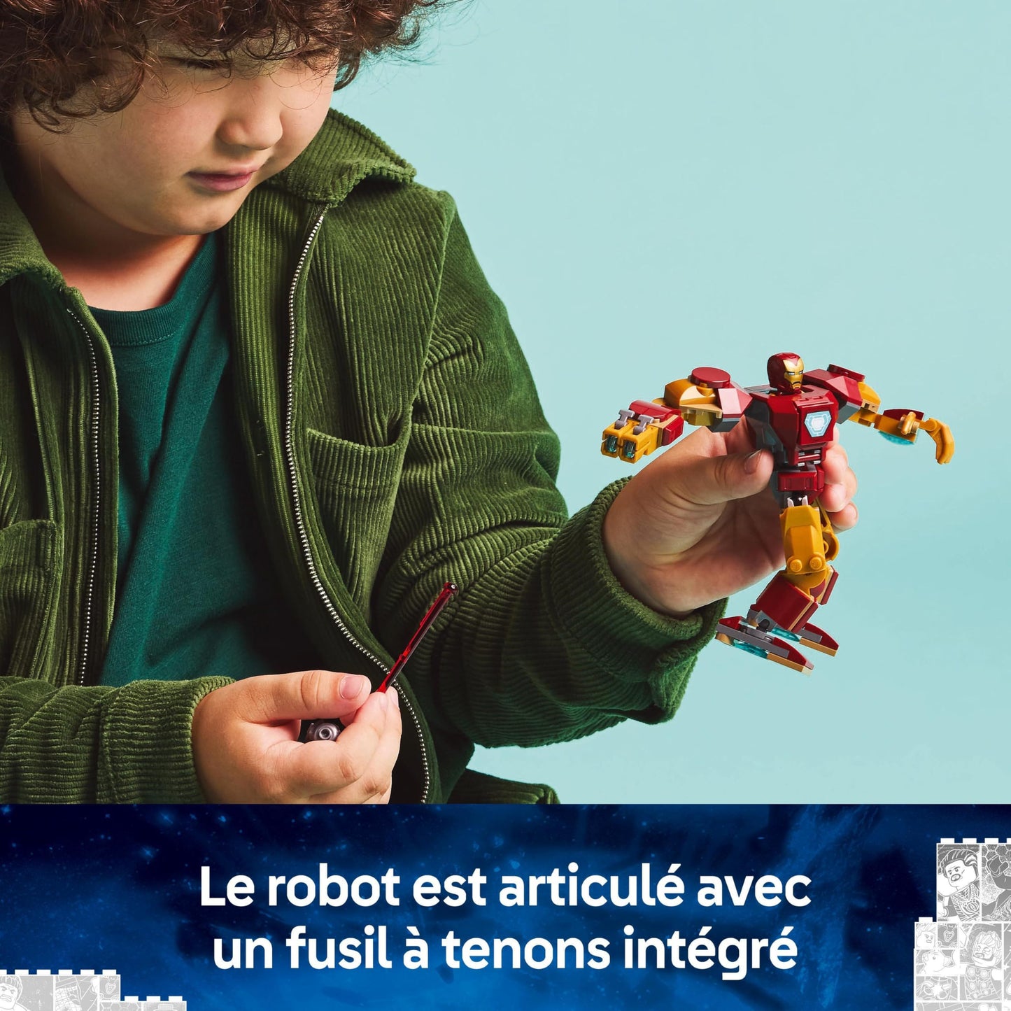 LEGO Marvel Le Robot d’Iron Man Contre Ultron - Jouet de Construction avec minifigurines de Super héros - Stimule Le Jeu de rôle - Idée de Cadeau d'anniversaire pour garçon dès 6 Ans 76307