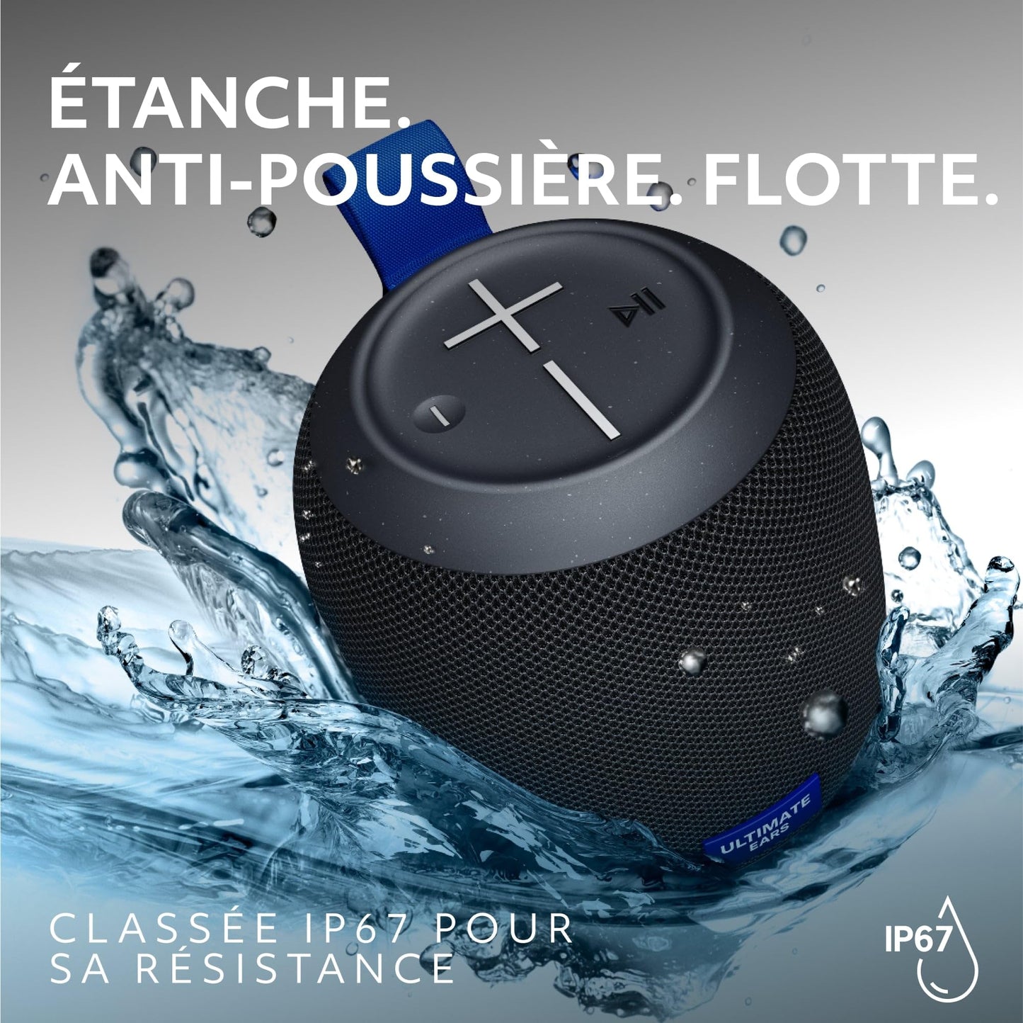 Ultimate Ears WONDERBOOM Play, Enceinte Bluetooth Portable et étanche, Enceinte Flottante étanche à la poussière d’Une portée de 40 m - Noir