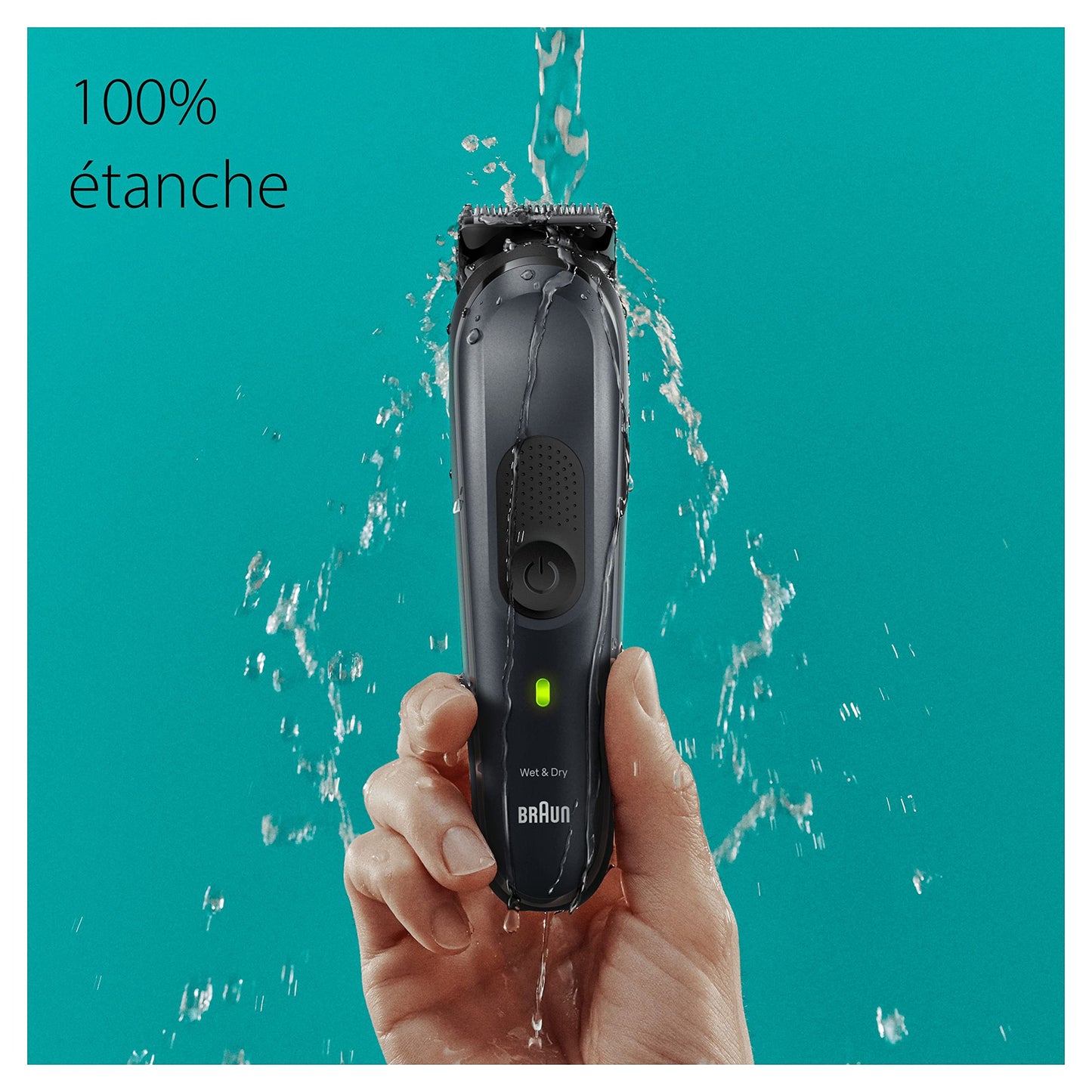 Braun Tondeuse Tout-En-Un Series 7 MGK7470, 17-en-1, Kit Styling Pour Hommes, Barbe, Cheveux Et Plus, Rasage Du Corps Avec Une Lame Ultra Affutée, Sabots Pour Sourcils Et Zones Sensibles, Étanche