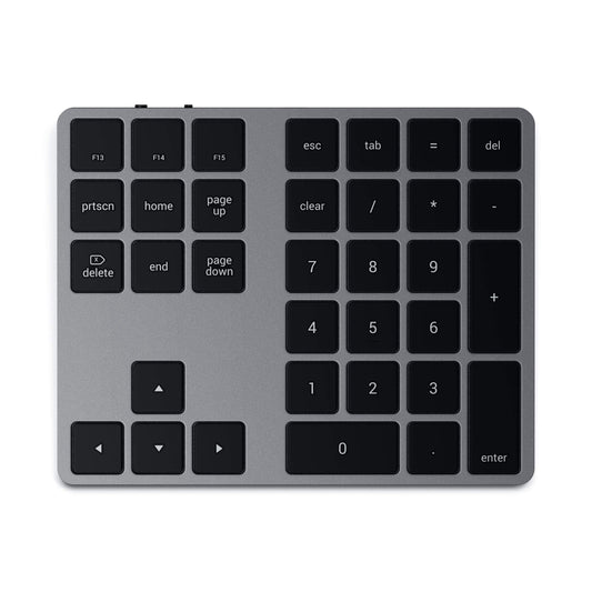 Satechi Clavier Numérique sans Fil Bluetooth de 34 Touches, US Disposition, Rechargeable et en Aluminium – pour MacBook Pro/Air, Mac Mini, iMac, iPad, iPhone et Plus - Gris Sidéral, US Anglais