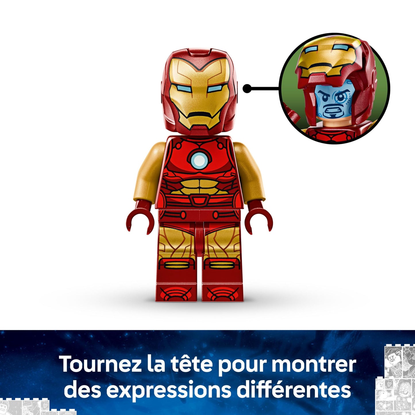 LEGO Marvel Le Robot d’Iron Man Contre Ultron - Jouet de Construction avec minifigurines de Super héros - Stimule Le Jeu de rôle - Idée de Cadeau d'anniversaire pour garçon dès 6 Ans 76307