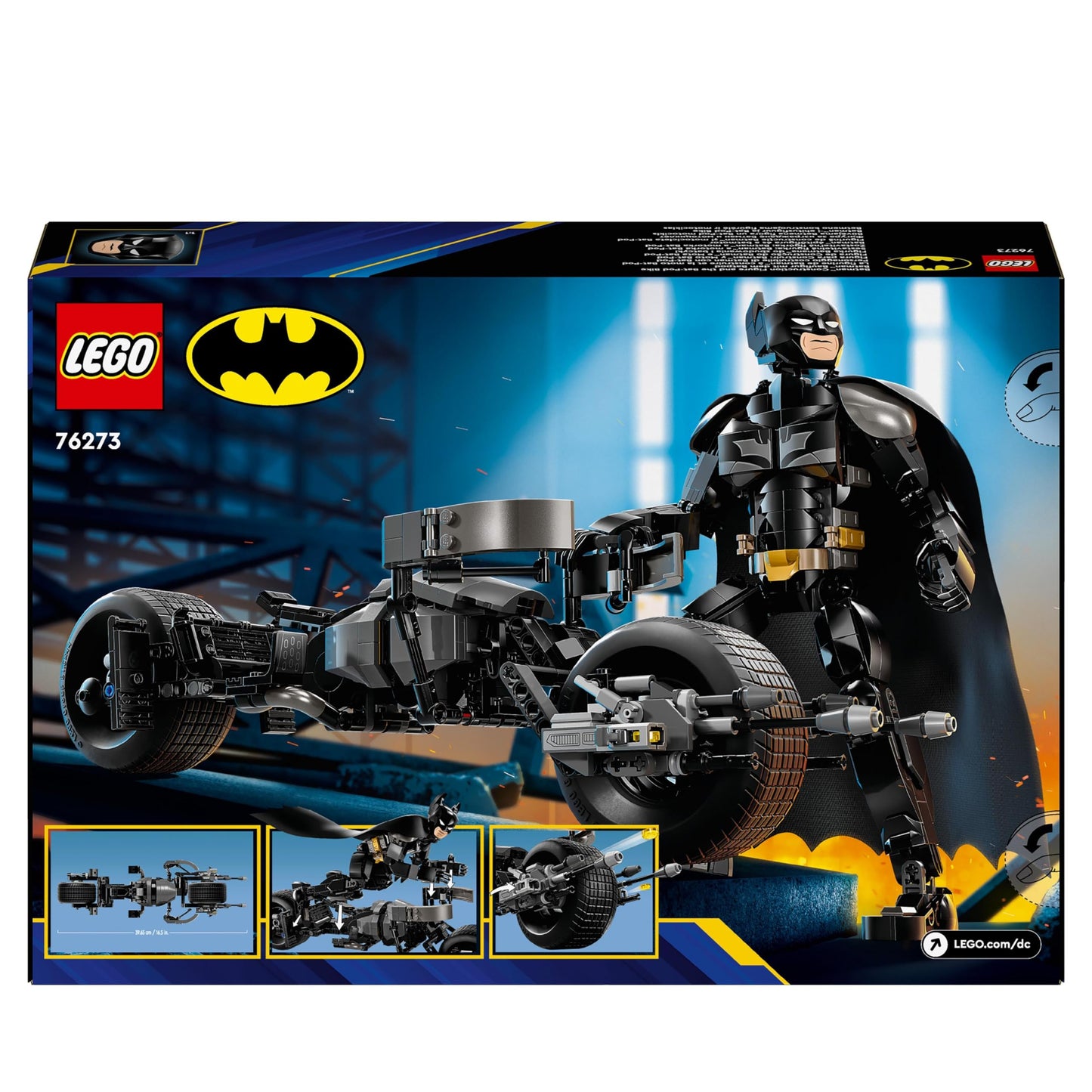 LEGO DC Batman La Figurine de Batman à Construire et la Moto Bat-Pod - Jouet pour Enfants Garçons et Filles de 12 Ans et Plus inspiré des Films The Dark Knight - Set d’Aventures 76273