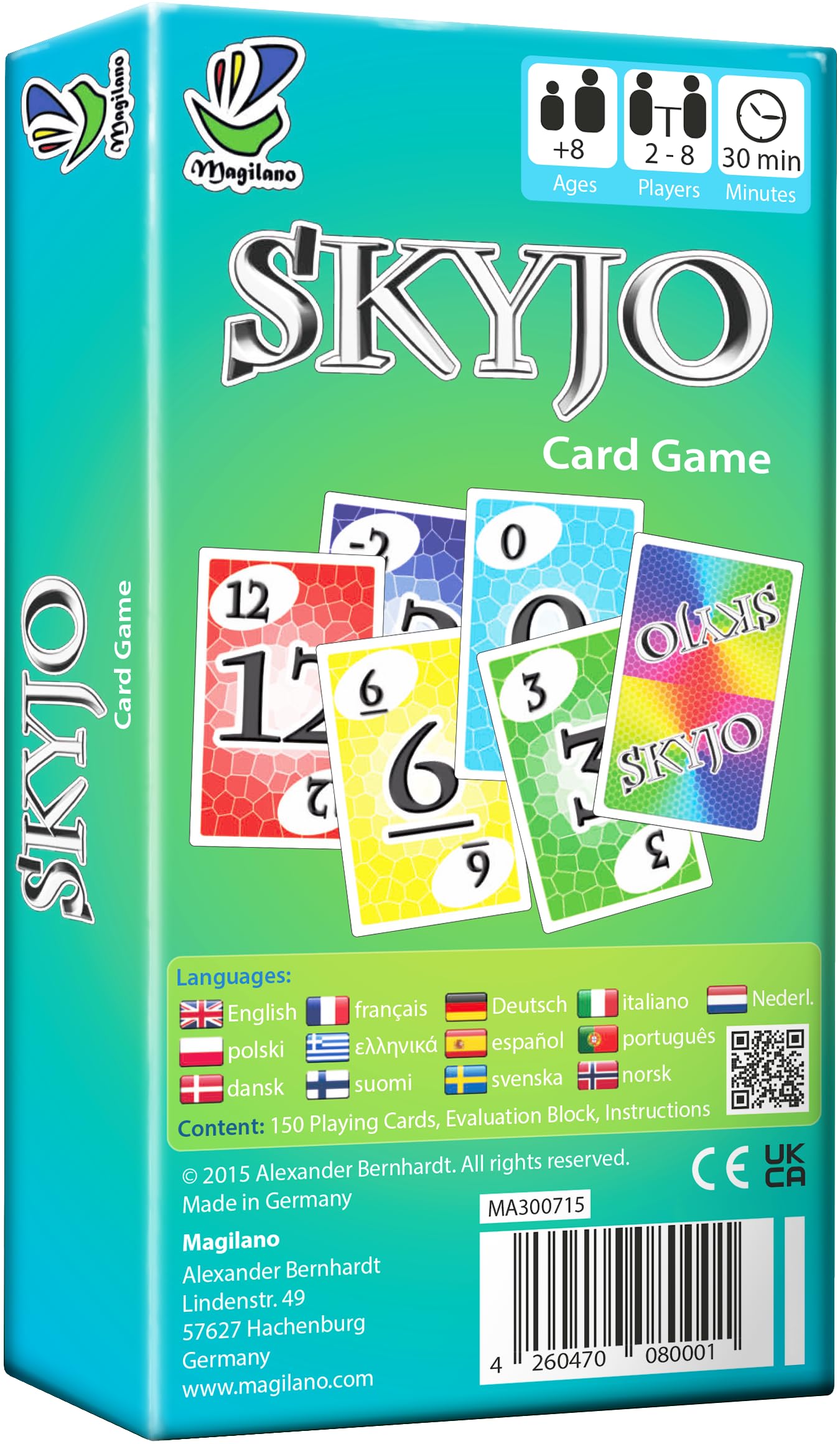 SKYJO, de Magilano - Le Tout Nouveau Jeu de Cartes/de société pour Les Petits et Les Grands pour se divertir et Passer des soirées Amusantes avec des Amis et en Famille