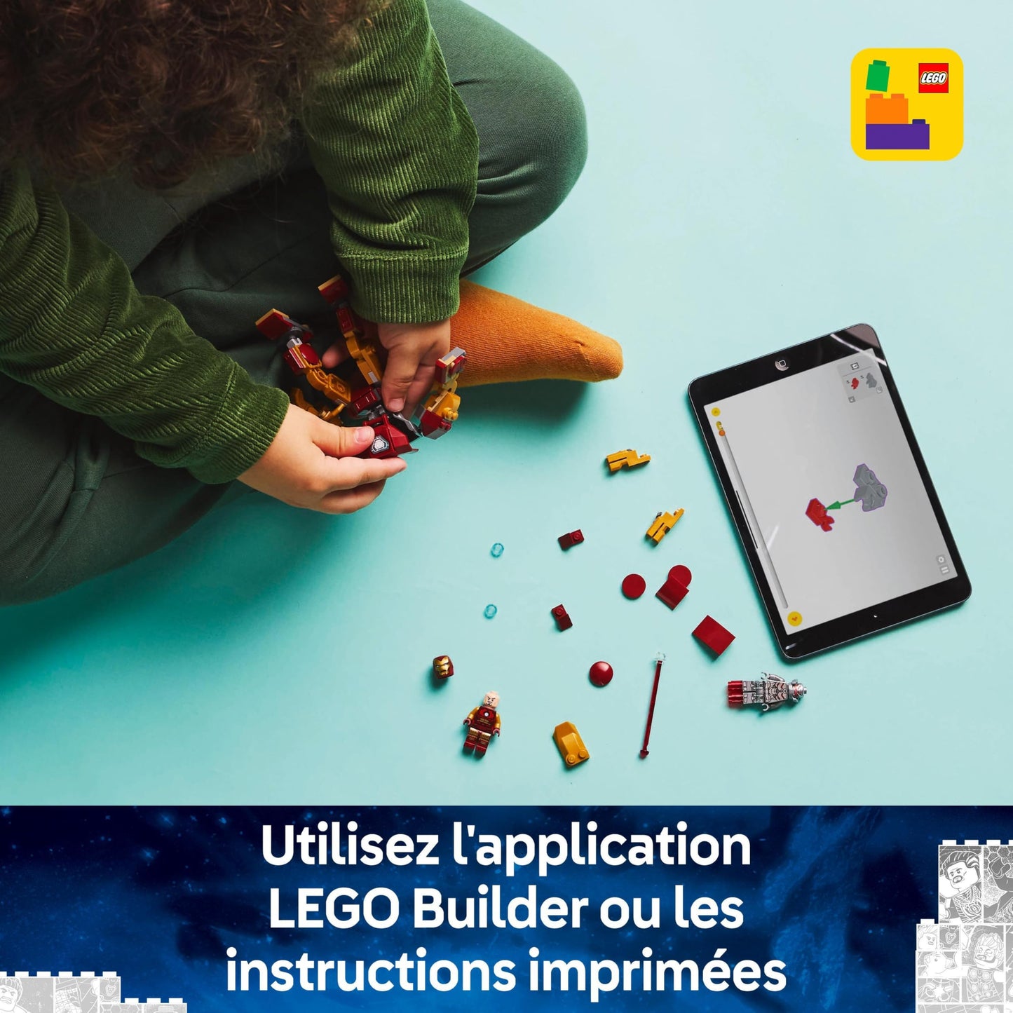 LEGO Marvel Le Robot d’Iron Man Contre Ultron - Jouet de Construction avec minifigurines de Super héros - Stimule Le Jeu de rôle - Idée de Cadeau d'anniversaire pour garçon dès 6 Ans 76307