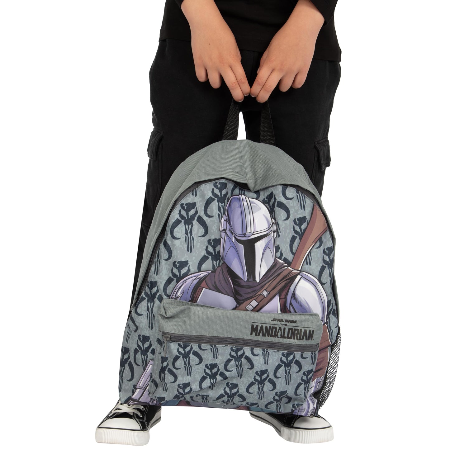 Star Wars Sac A Dos Sac à Dos Enfant Mandalorian | Sac Scolaire Garçon | Sac école Garçon | One Size Gris