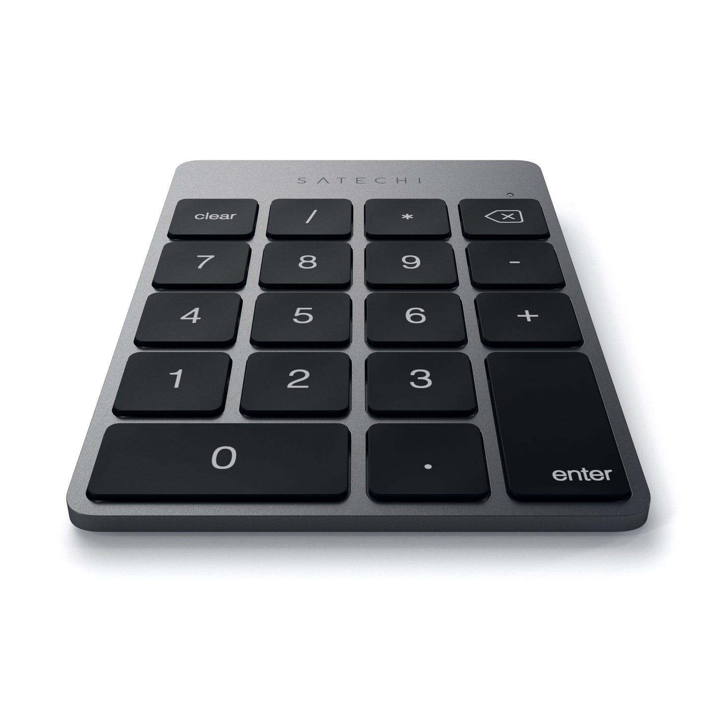 Satechi Clavier Numérique sans Fil Slim en Aluminium Bluetooth avec 18 Touches, Compatible avec MacBook Pro, MacBook Air, Mac Mini, iMac, iMac Pro, iPad, iPhone et Plus, Gris Sidéral - Disposition US