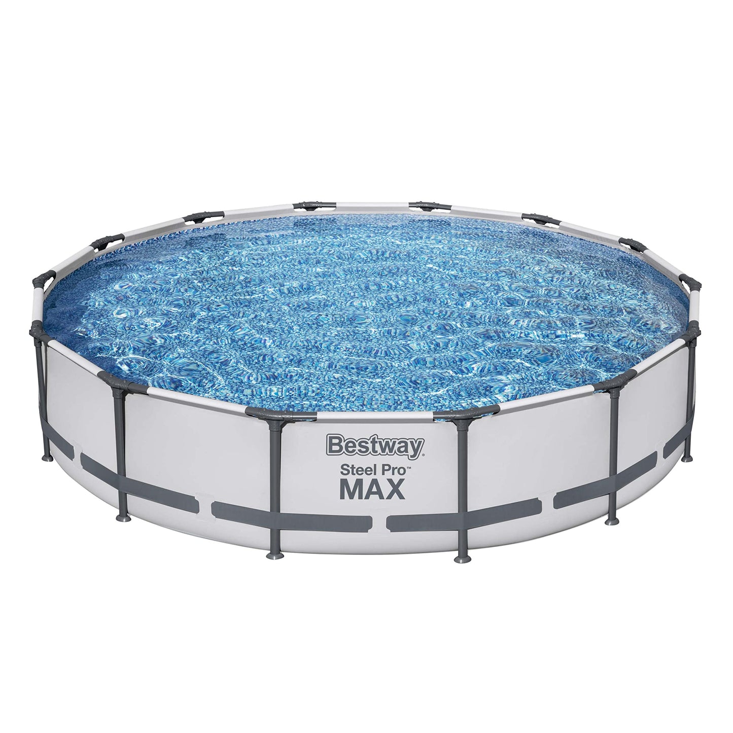 Bestway Steel Pro Max Piscine Hors-Sol Ronde avec Pompe de Filtration Gris Ø 427 x 84 cm