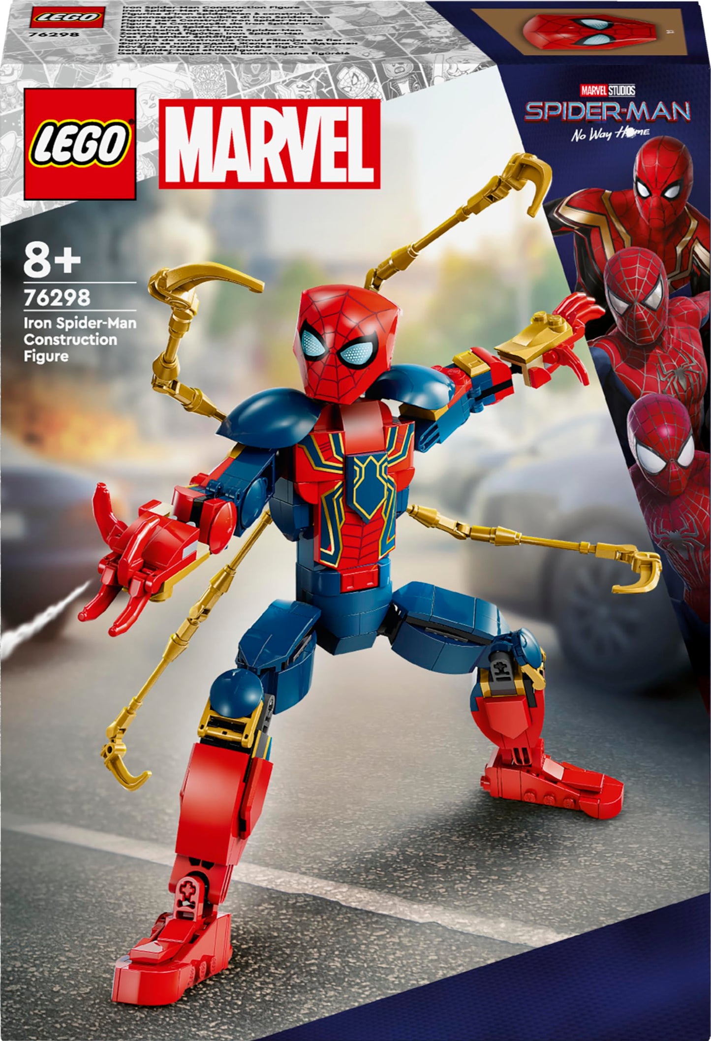 LEGO Marvel Figurine d'Iron Spider-Man à Construire Jeu de Rôle pour Garçons et Filles de 8 Ans et Plus, Idée Cadeau pour Enfant Fan de Spiderman et Avengers 76298