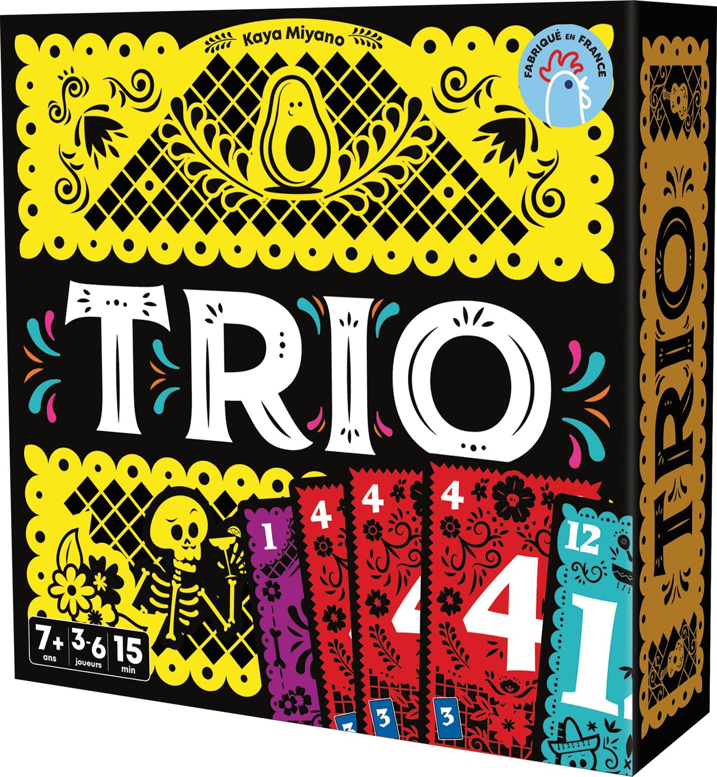 Asmodee - TRIO - Jeu de Cartes Made in France - Récompensé As d'Or 2024 - Jeux de Société pour Famille et Enfants dès 7 Ans - 3 à 6 Joueurs - 15 Min - Version française - Cocktail Games