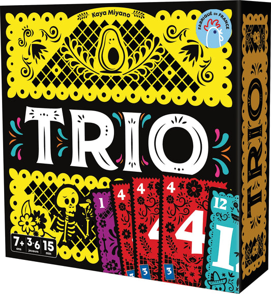 Asmodee - TRIO - Jeu de Cartes Made in France - Récompensé As d'Or 2024 - Jeux de Société pour Famille et Enfants dès 7 Ans - 3 à 6 Joueurs - 15 Min - Version française - Cocktail Games