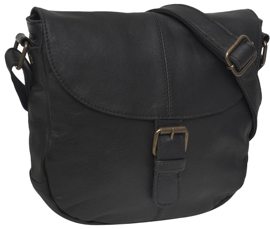 Gusti Sac Candice à main Sac à bandoulière Sac en cuir Noir Cuir