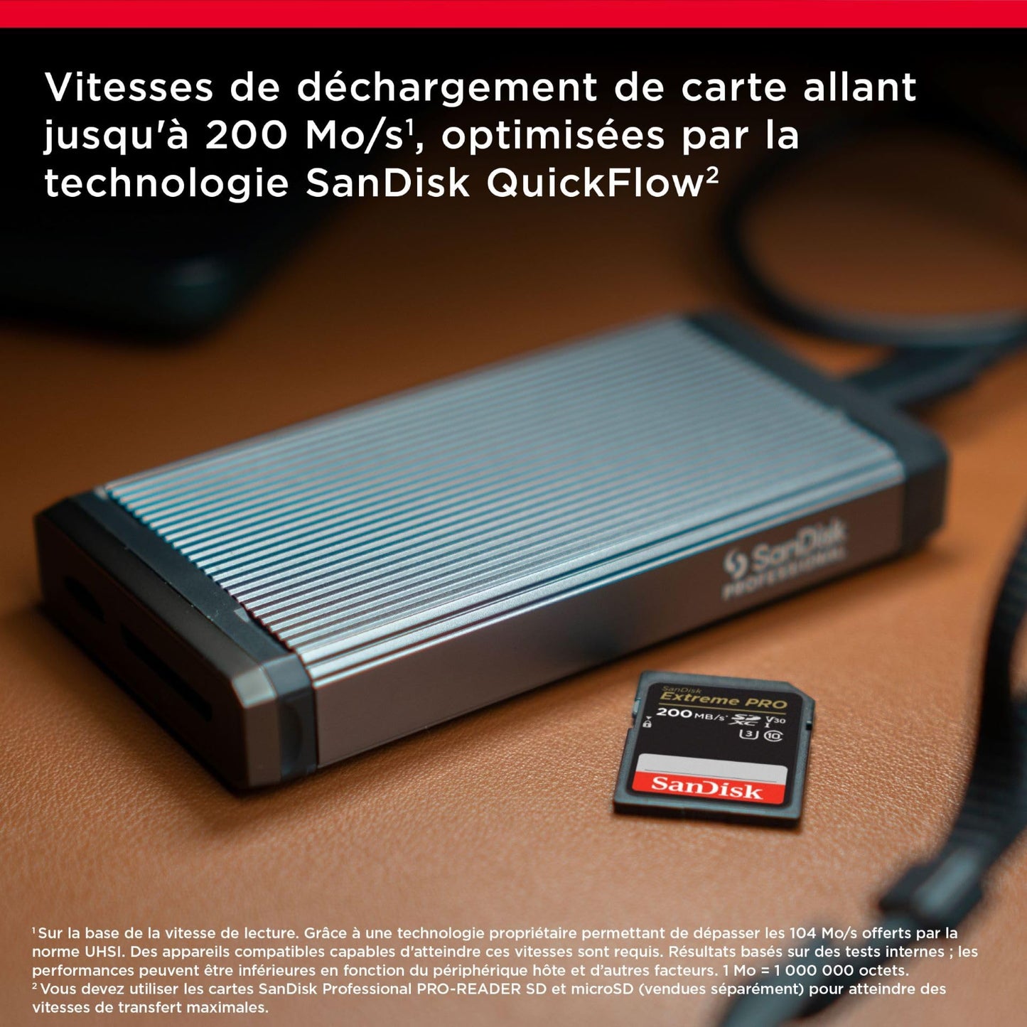 SanDisk Extreme PRO 256 Go Carte SDXC, Carte SD V30, UHS-I, 4K UHD Videos, Vitesse de Transfert jusqu'à 200 Mo/s, RescuePRO Deluxe, Technologie SanDisk QuickFlow Class 10, U3