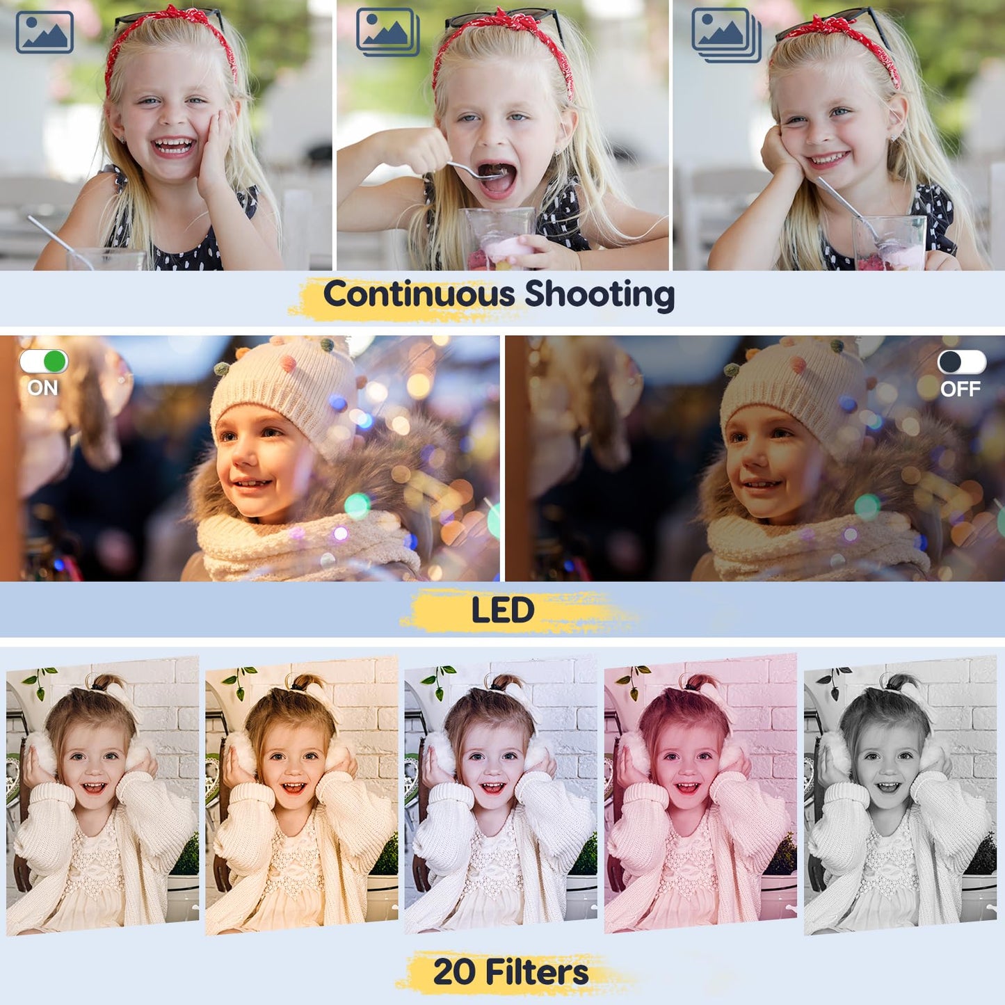 Appareil Photo numérique 44 MP FHD 1080p avec Carte 32G Appareil Photo numérique avec Batterie Zoom numérique 16X pour Enfants, Adolescents, étudiants, Personnes âgées, débutants Rose