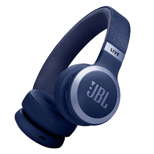 JBL Live 670NC Casque supra-auriculaire, Bluetooth 5.3, connexion multi-source, Réduction de Bruit Adaptative et Smart Ambient, jusqu'à 65 heures d'autonomie, bleu