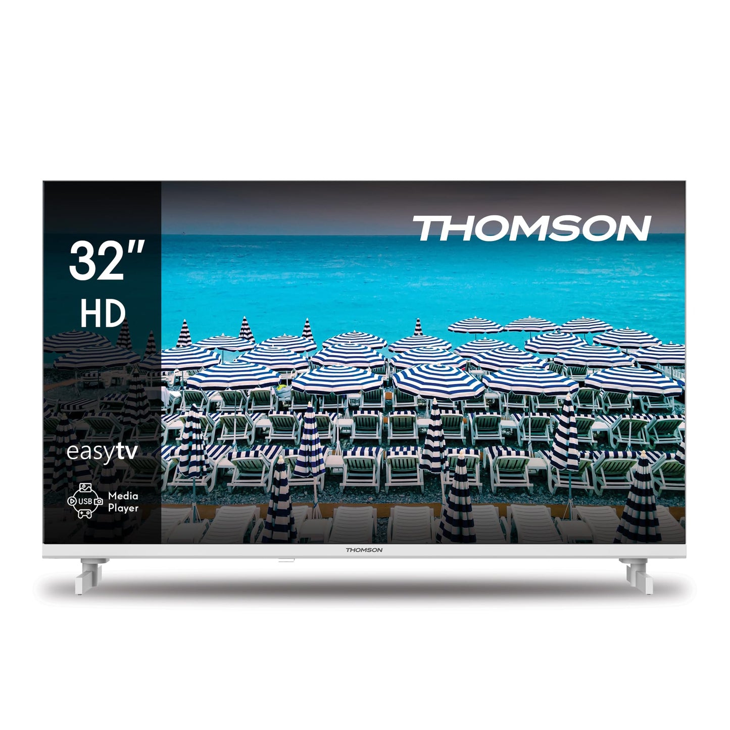 THOMSON 32 Pouces (80 cm) Easy TV HD LED Blanc TV – 32HD2S13W - 2023