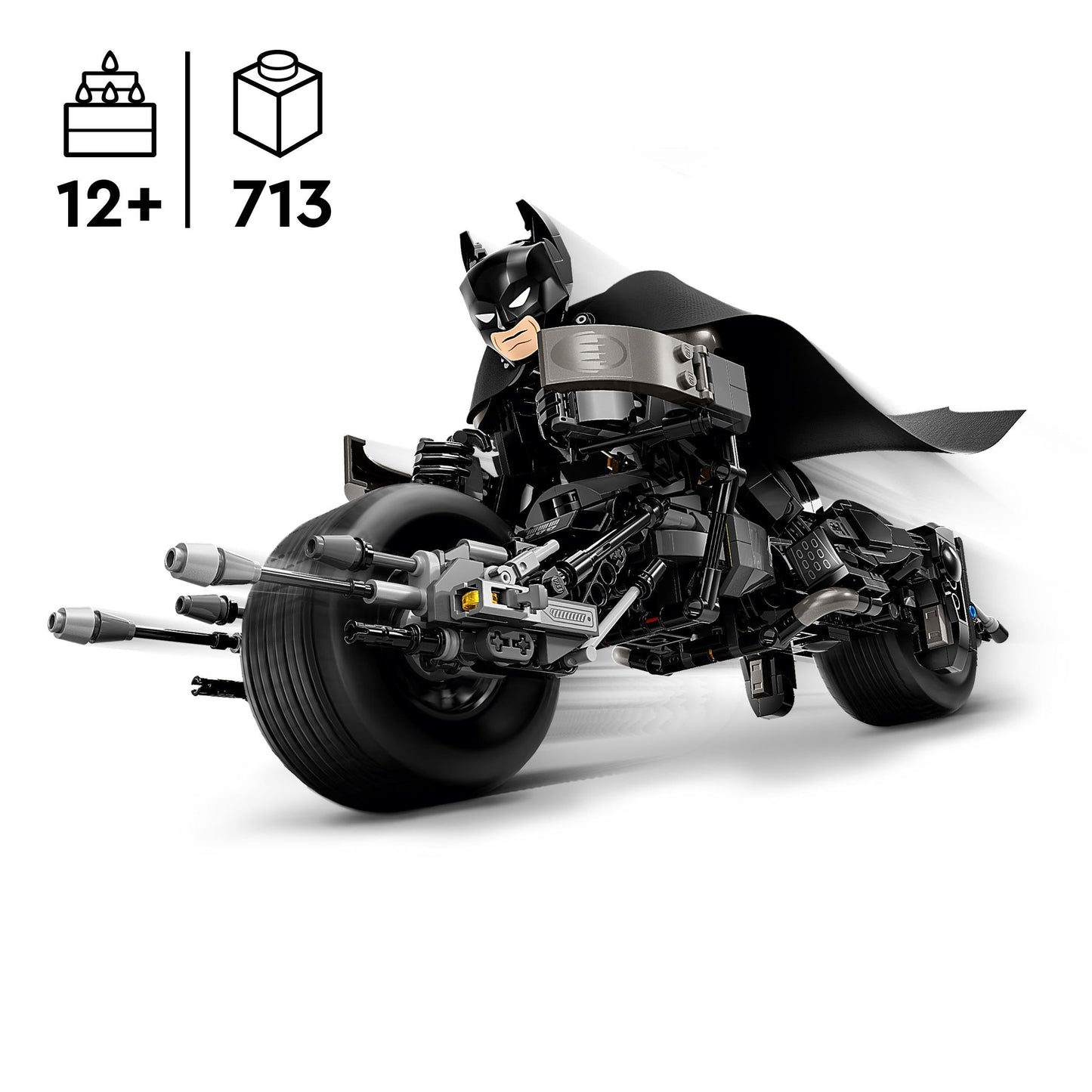 LEGO DC Batman La Figurine de Batman à Construire et la Moto Bat-Pod - Jouet pour Enfants Garçons et Filles de 12 Ans et Plus inspiré des Films The Dark Knight - Set d’Aventures 76273