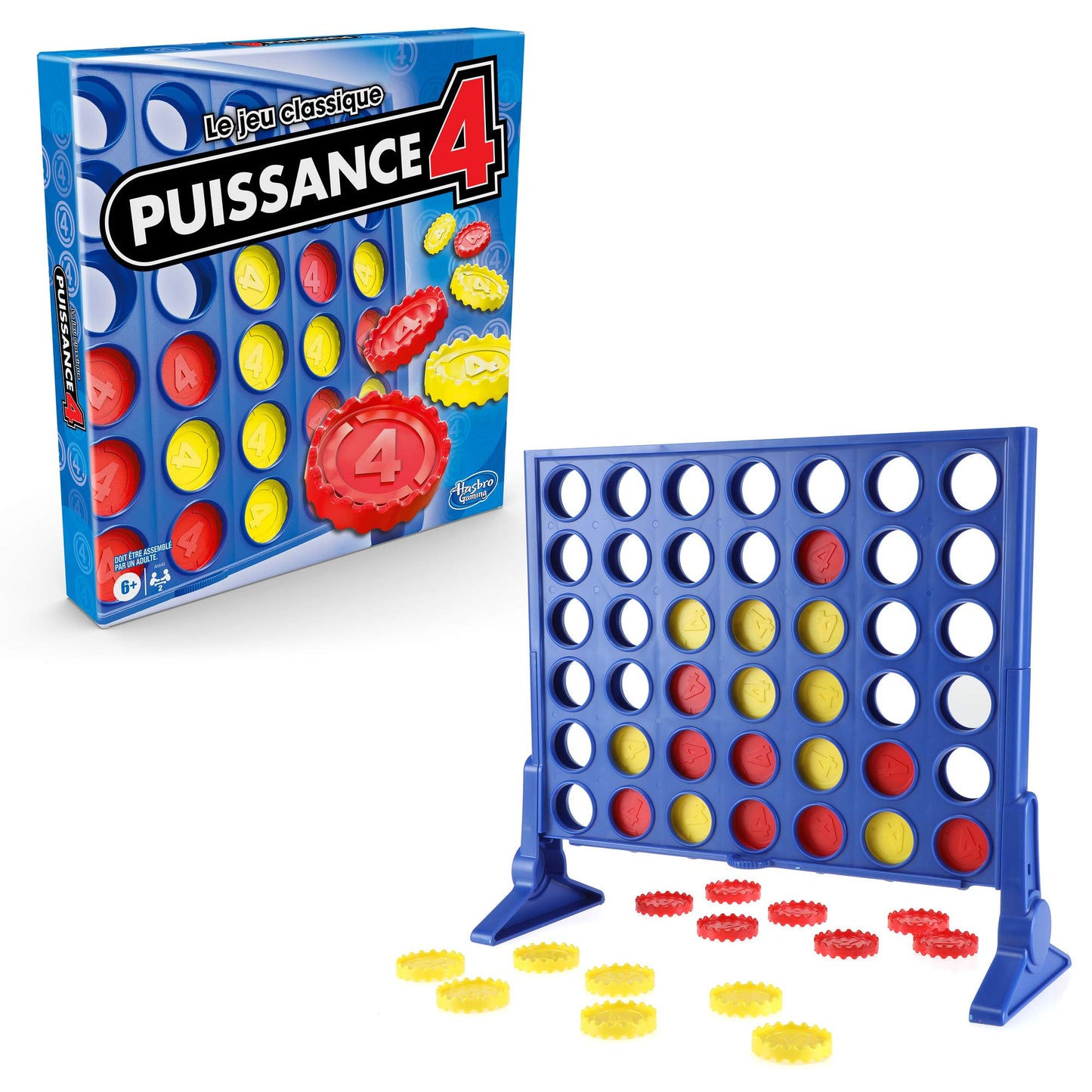 Puissance 4, Le Jeu de société et de Plateau pour Enfants, stratégie pour 2 Joueurs, aligner 4 pions, pour Enfants, dès 6 Ans