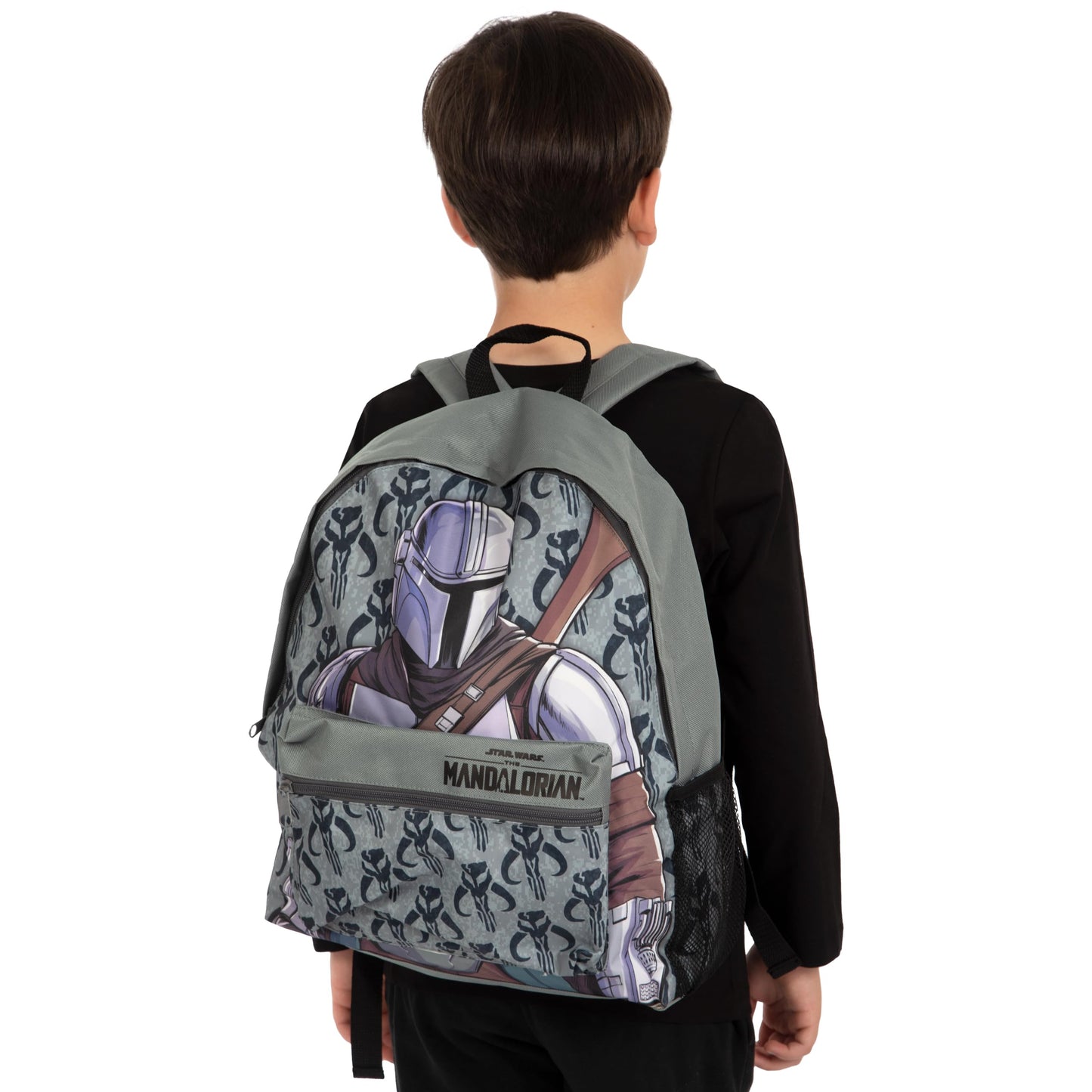 Star Wars Sac A Dos Sac à Dos Enfant Mandalorian | Sac Scolaire Garçon | Sac école Garçon | One Size Gris