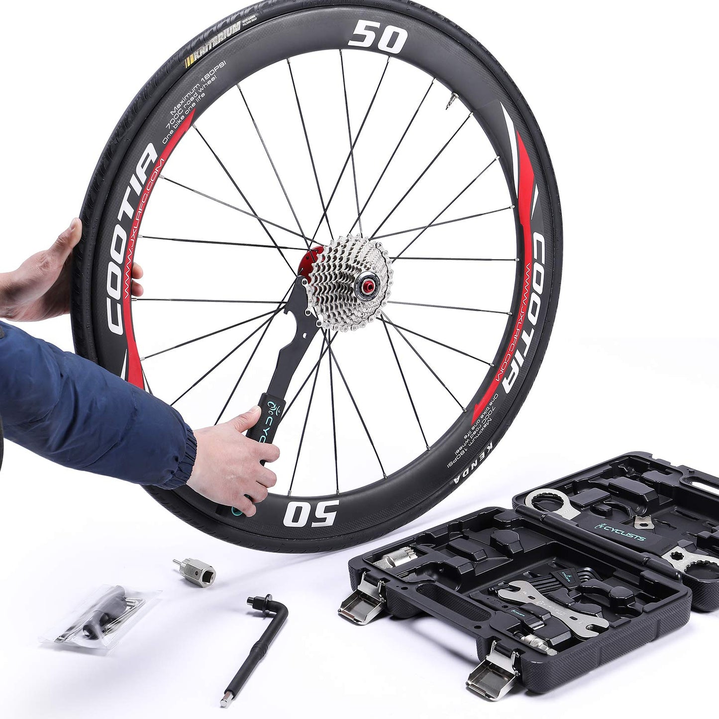 Cyclists Boîtes à outils de Réparation pour Vélo 23 pièces Kits de réparation pour Vélo pour VTT, vélo de ville, vélo de route