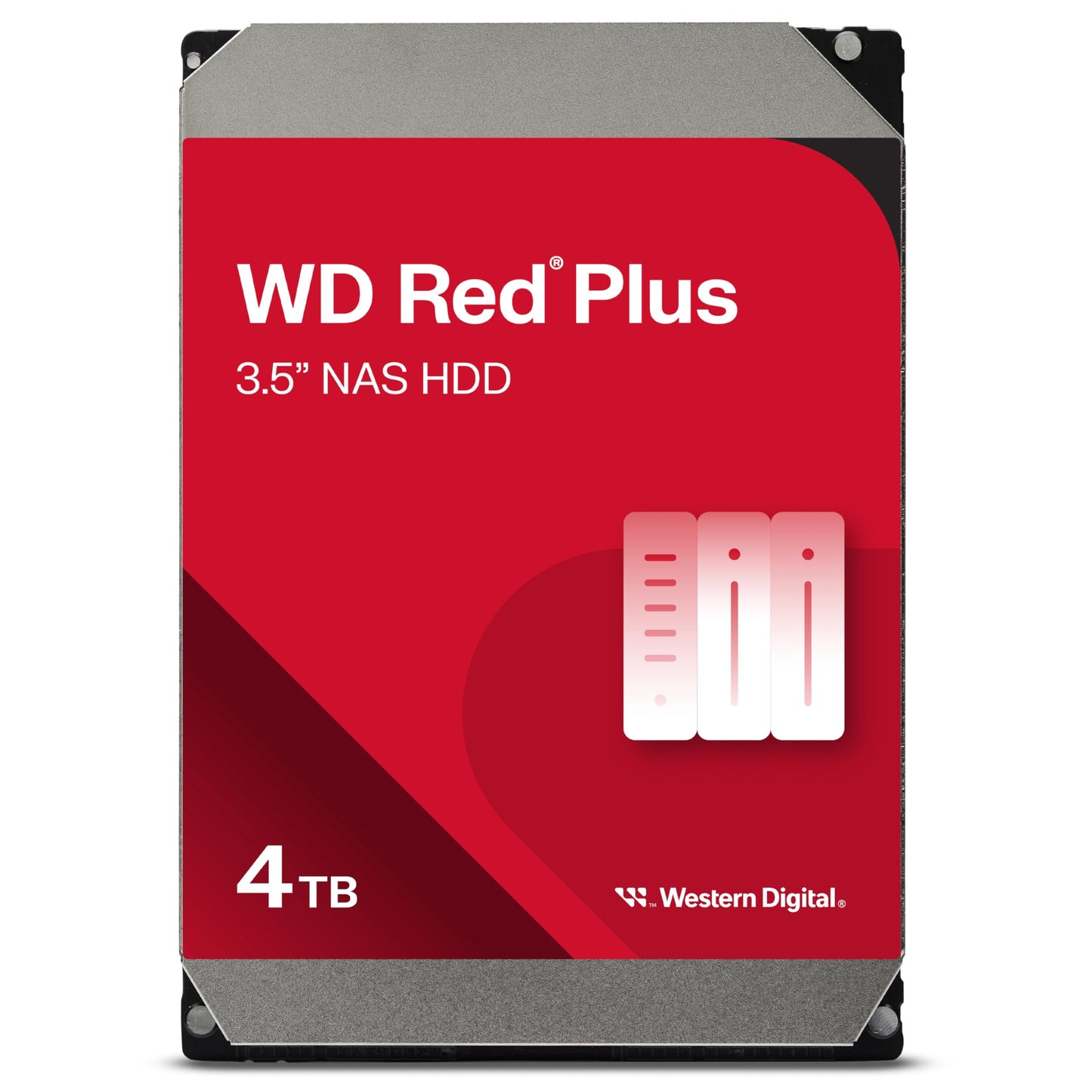 WD Red Plus 4 To Disque dur Interne 3.5" dédié NAS, 5400 RPM Class, SATA 6 GB/s, CMR, 256MB Cache, Garantie 3 ans