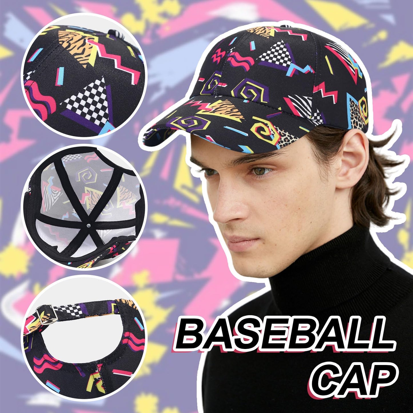 UILYNIU 2 Pièces Casquette de Baseball pour Femmes Hommes et Les Adolescents Casquette Casquette de Sport Anit-UV d'été Casquette de Queue de Cheval Chapeaux de Visière Chapeau De Running