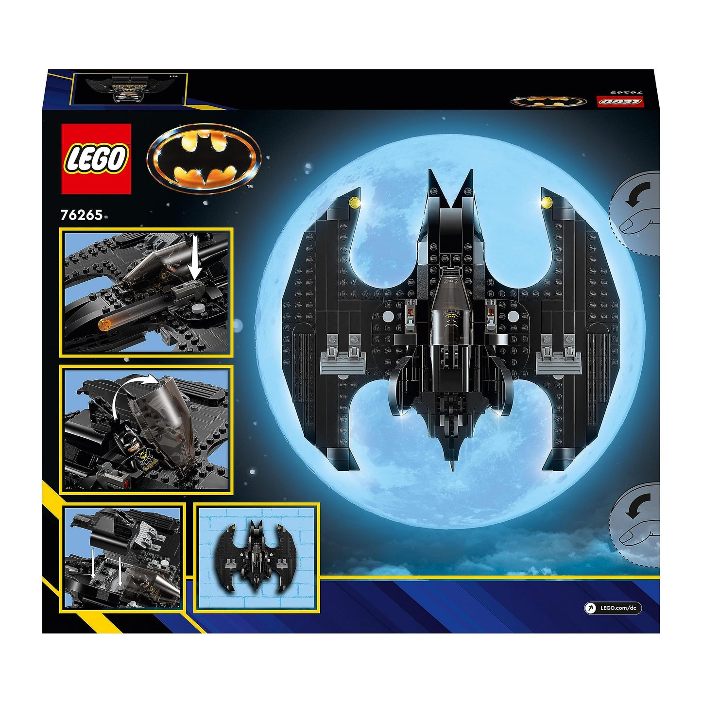 LEGO 76265 DC Batwing : Batman Contre Le Joker, Jouet d'avion Iconique du Film 1989 avec 2 Minifigurines, Jeu Classique Super-Héros, Idée de Cadeau d'anniversaire pour Enfants, Garçons, Filles