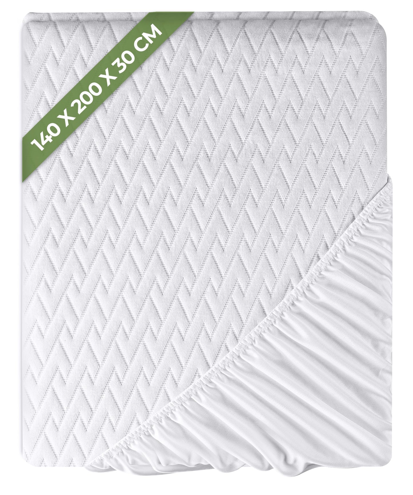 Utopia Bedding Protège Matelas 140 x 200 x 30 cm Imperméable, Premium Viscose Matelas Couvre Élastique Tout Autou, Respirant Alèse Drap Housse