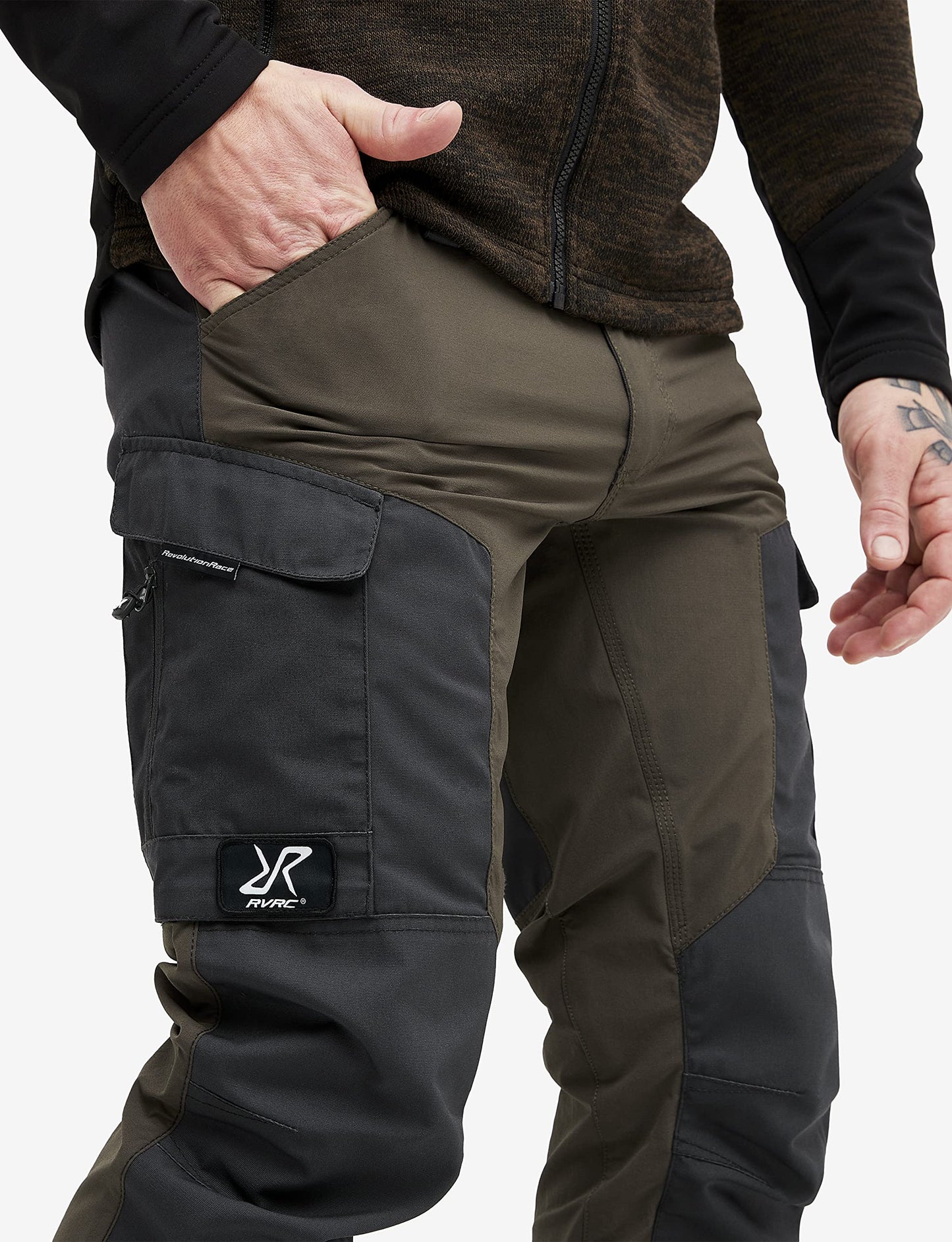 RevolutionRace Homme RVRC GP Pants, Pantalon Durable pour la randonnée et Autres activités de Plein air, Mud, XL