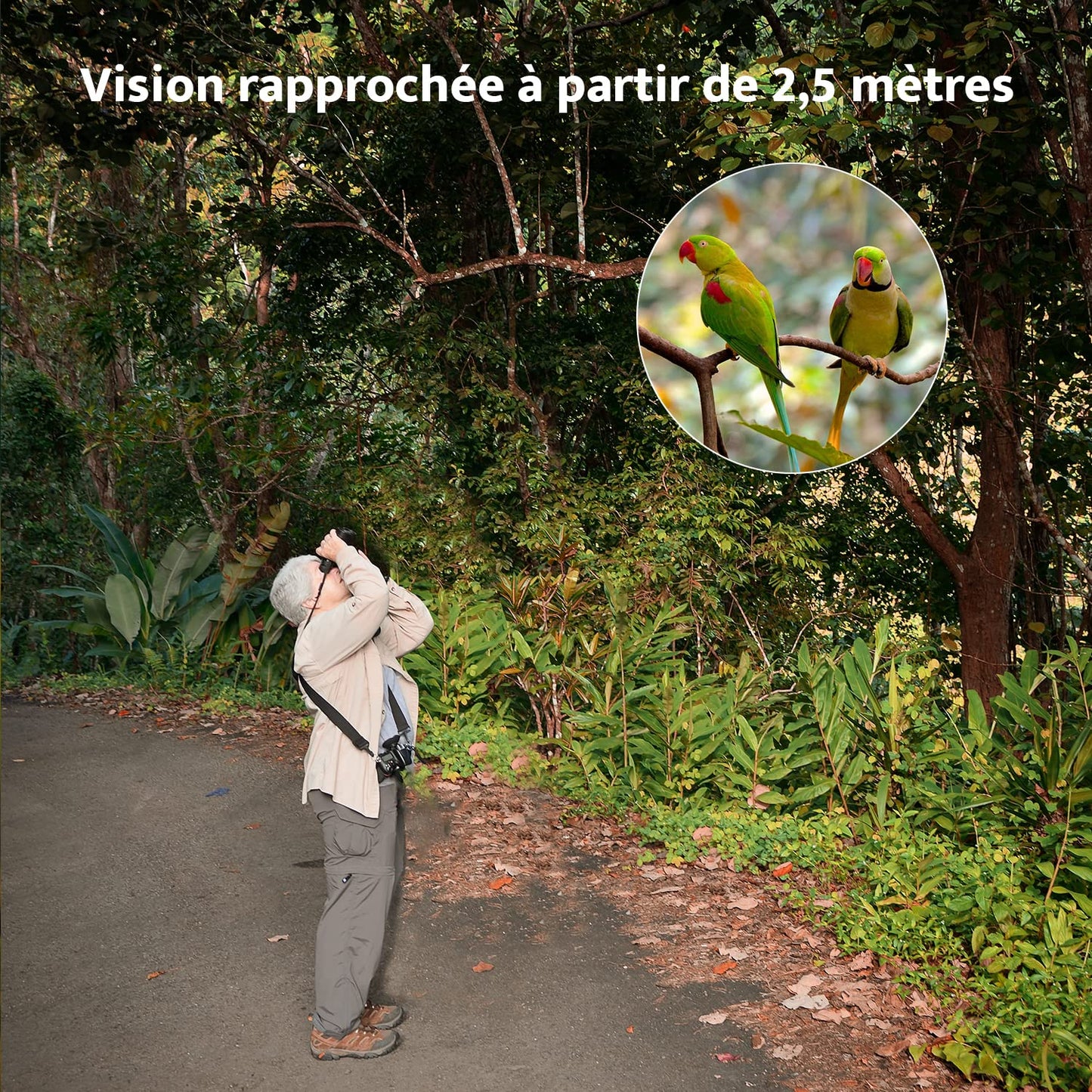 Usogood Jumelles compactes HD 10 x 42 pour Adultes, prismes BAK4, objectifs FMC, Jumelles étanches pour l'observation des Oiseaux, la randonnée, l'observation de la Faune avec Adaptateur téléphonique