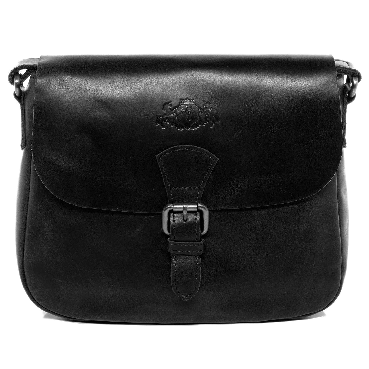 SID & VAIN Sac à Main porté épaule Yale Cuir véritable | Sac bandoulière Femme Noir | Sac en Cuir avec Bretelle Fait à la Main