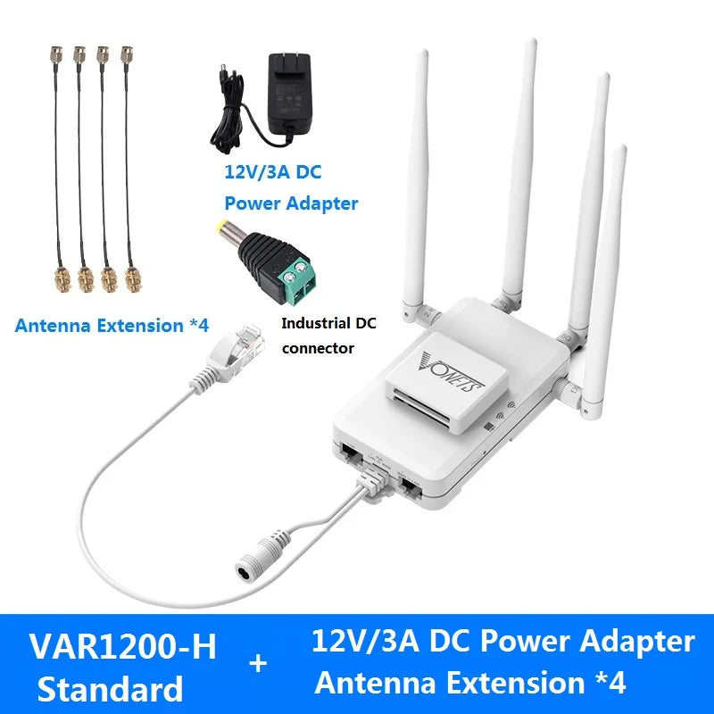 VONETS-Routeur Wi-Fi Gigabit pour moniteur DVR, répéteur de pont sans fil, bande touristique haute puissance, alimentation POE, Ethernet, 2.4G, 5G