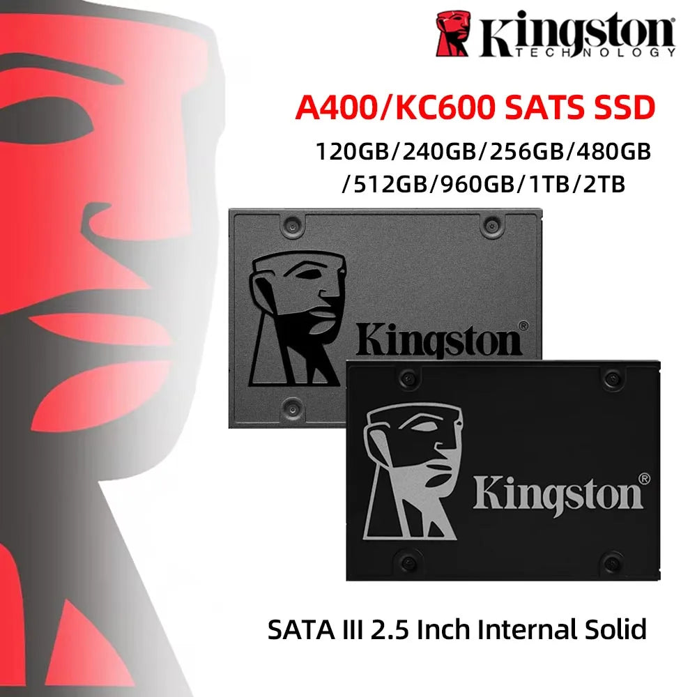 Kingston A400 120GB 240GB 480GB 960GB KC600 SSD 1TB 256GB 512GB 2TB SATA 3 2.5 Internal Solid State Drive HDD Hard Disk HD SSD