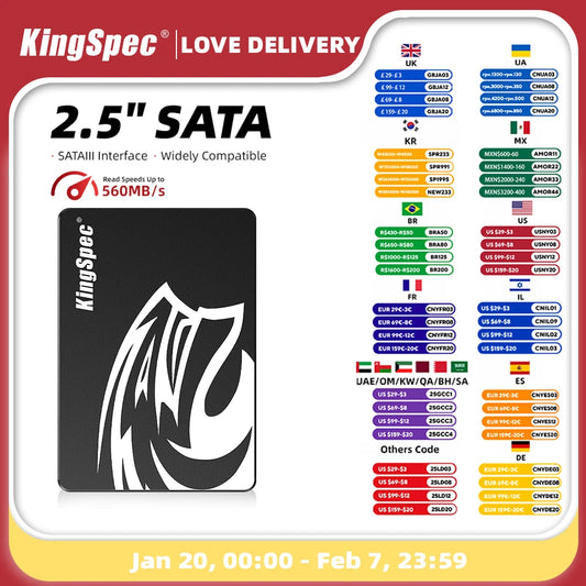 KingSpec SATA SSD Hard Drive 128gb 256gb 512gb 1TB 2TB 480gb 960gb SATA3 Disks Laptop Internal Hard Drive HDD Hard Disk for PC