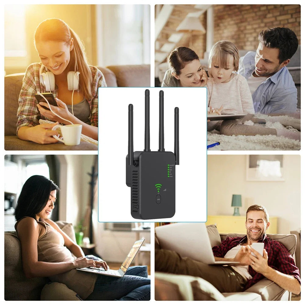 Amplificateur de signal Wi-Fi sans fil, routeur, répéteur, amplificateur, 1200Mbps, 5G, 2.4G, Gigabit, extérieur, maison, bureau, touristes, bande