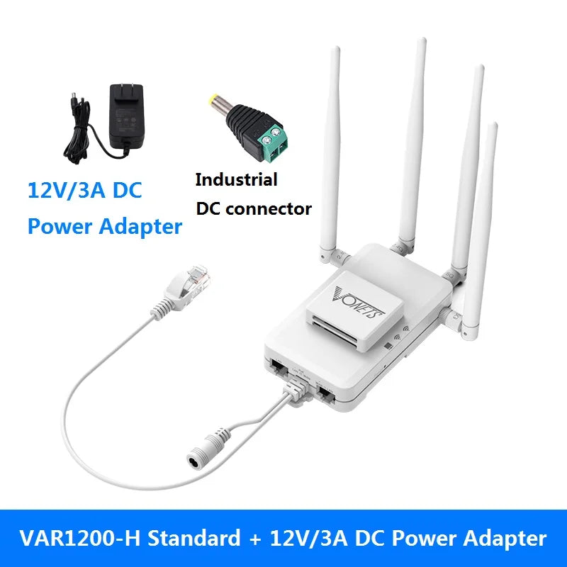 VONETS Gigabit Dual Band 2.4G/5G High Power WiFi Router Wireless Bridge Repeater POE Power Supply WiFi Ethernet for DVR Monitor