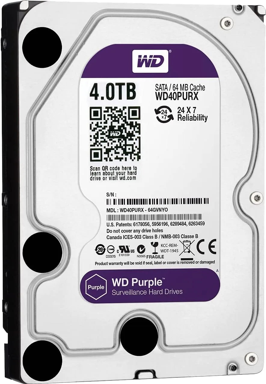 WD Purple 4TB 3TB 2T Surveillance HDD 64M Cache SATAIII 6.0Gb/s 3.5" Western Digital Internal Hard Drive 1T 500G 6TB HD Harddisk