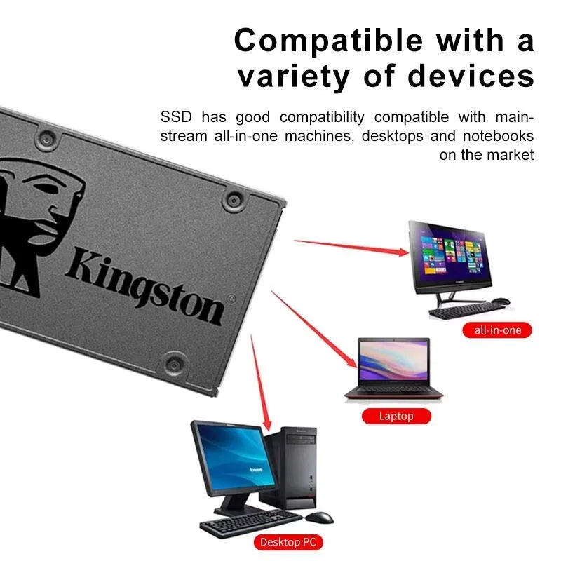 Kingston A400 120GB 240GB 480GB 960GB KC600 SSD 1TB 256GB 512GB 2TB SATA 3 2.5 Internal Solid State Drive HDD Hard Disk HD SSD